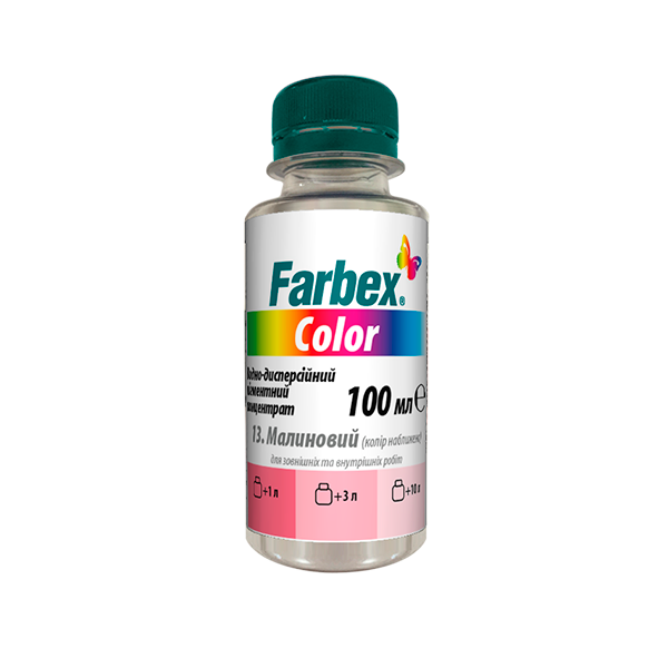 Водно-дисперсионный пигментный концентрат "Farbex color" коралловый 100 мл 4823083304461 фото