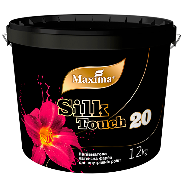 Полуматовая латексная краска для внутренних работ «Silk Touch 20» полуматовый белый (база А) 1.2 кг 4823083307813 фото