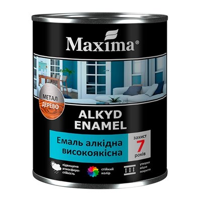 Эмаль алкидная высококачественная Maxima глянцевая черная 40 кг 46428478 фото
