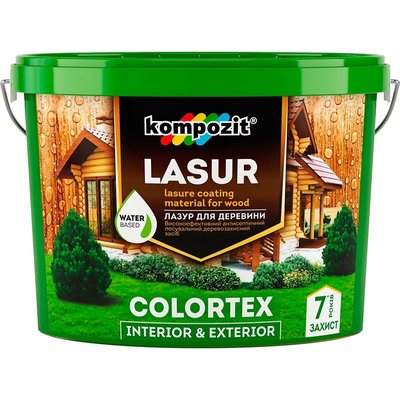 Лазур для деревини Kompozit COLORTEX 10 літрів 45583872 фото