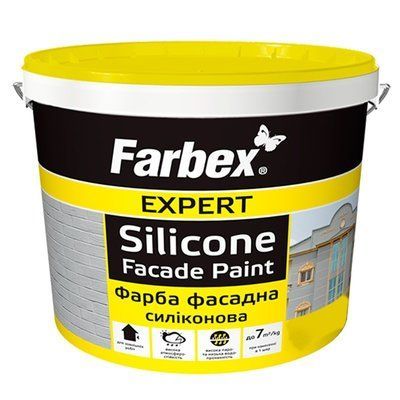 Краска фасадная силиконовая Farbex матовая База-В 12кг 46386128 фото