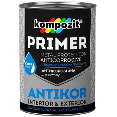 Грунтовка для металу Kompozit ANTIKOR матова 3,5кг Червоно-коричнева 45750025 фото