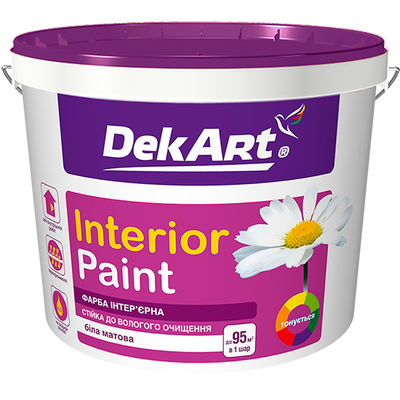 Фарба інтер'єрна "Interior Paint" білий (база А) 1.2 кг 4820089419557 фото