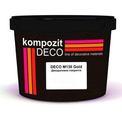 Декоративное покрытие Kompozit DECO M130 GOLD 2,5 литра Silver 46104174 фото