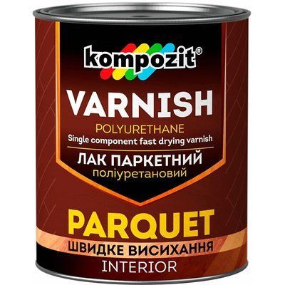 Лак паркетний поліуретановий Kompozit 10 літрів Шовковисто-матовий 45722340 фото