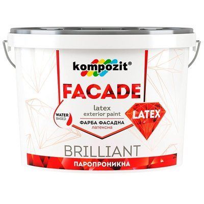 Краска фасадная Kompozit FACADE LATEX 14кг Матовая 45722681 фото