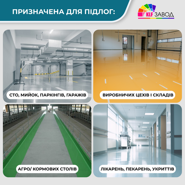 Епоксидна фарба для бетонної підлоги Epoxy Floor сіра, комплект 23 кг (на 32-36 м.кв) Київський лакофарбовий завод 8122285 фото