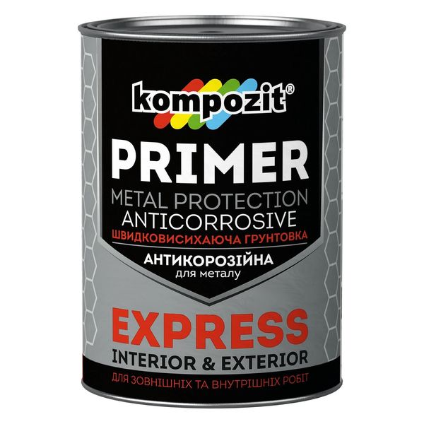 Грунтовка антикоррозионная Kompozit EXPRESS 12кг Красно-коричневая 46041029 фото