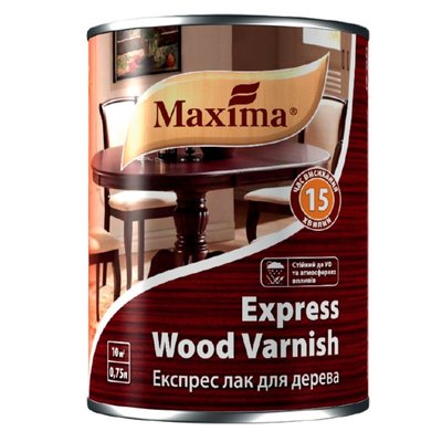 Експрес лак для дерева Maxima глянцевий безбарвний 2,5л 46255984 фото