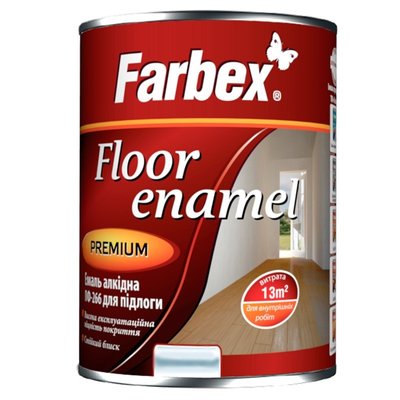 Емаль алкідна ПФ-266 для підлоги Farbex глянцева червоно-коричнева 12кг 46338240 фото